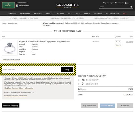 goldsmiths discount code online.